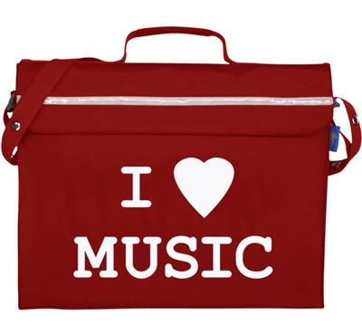 Primo Music Bag - I Love Music (Maroon)
