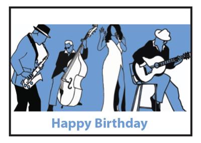 Blues Happy Birthday Card