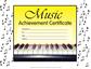 Music Achievement Certificate